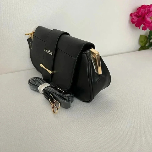 BEBE Saint Lamby Crossbody Bag Black - Picture 4 of 8